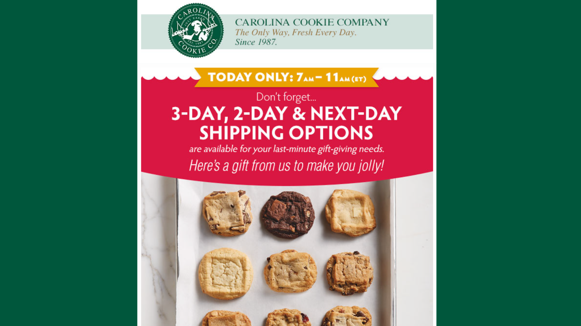 Carolina Cookie Company Emails