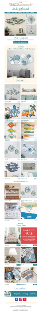 Bella Coastal Décor Wall Hangings Email