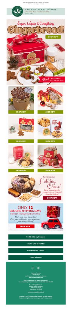 Carolina Cookie Company Sugar and Spice and Everything Gingerbread Email